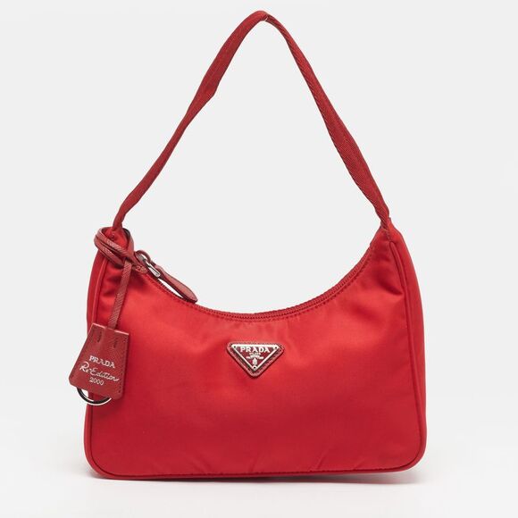 Prada Handbags - Prada Re-Edition 2000 Red Nylon Shoulder Bag